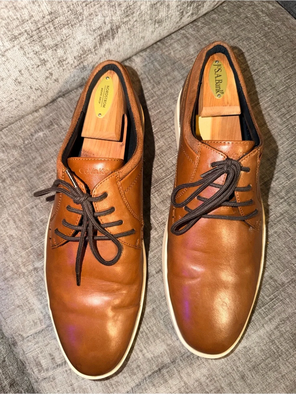 Calvin Klein CMESBEN-R Men’s Brown Casual Dress Shoes Size 10.5 Lace-Up
